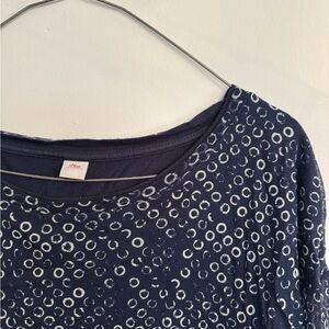 Chic Navy Top with White Accents